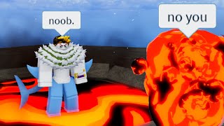 Trolling toxic noob with Awakened Magma while he used Unawakened Magma Blox Fruits [upl. by Clein847]