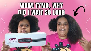 Trying TYMO Ring Plus on my hair  Natural hair straightener [upl. by Saihtam]