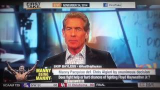 ESPN First Take Pacquiao vs Algieri post fight reaction Will Floyd finally fight PacquiaoFULL [upl. by Laresa914]