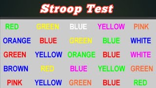 The stroop test  how fast is your brain [upl. by Saint]