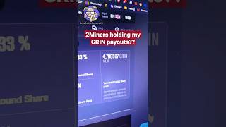 GRIN mining not paying out to the wallet shorts 2miners cryptomining [upl. by Hynes]