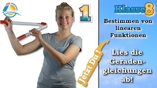 Lineare Funktionen aus Grafik ablesen  Klasse 8 ★ Übung 1 [upl. by Neukam]