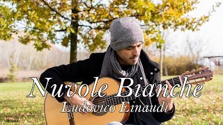 Nuvole Bianche  Ludovico Einaudi  Fingerstyle guitar cover  TAB [upl. by Orteip613]