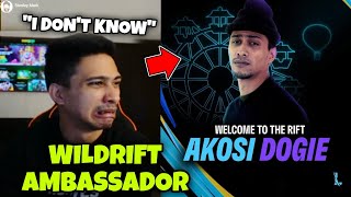 AKOSI DOGIES REACTION TO RIOT CHOOSING HIM AS WILDRIFTS AMBASSADOR [upl. by Coppock]