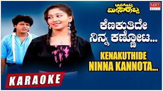 Kenakuthide Ninna Kannota  Karaoke  Aasegobba Meesegobba  ShivaRajkumar Sudha Rani [upl. by Limaa]