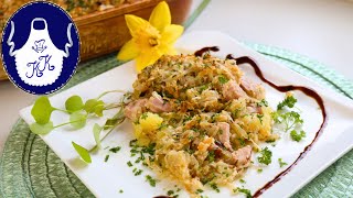 Kartoffel  Sauerkraut  Gratin mit Schmandhaube soo lecker [upl. by Elmina94]