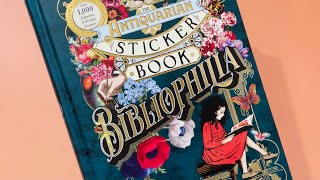 🧳 the antiquarian sticker book bibliophilia flip through [upl. by Doomham]