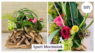 Apart bloemstuk met mooie technieken  DIY Cursus Bloemschikken  155  Carlein Tukkers [upl. by Airemahs]