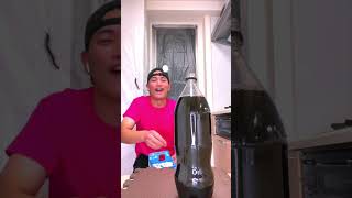 Nonomen funny video😂😂😂  throw mentos into coke challenge  Meghan Trainor  Made You Look [upl. by Chace294]