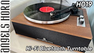 Angels Horn H019  The Best HiFi Bluetooth Turntable With Builtin Speakers [upl. by Golda314]