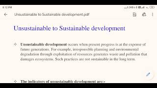 Unsustainable to sustainable development [upl. by Rodrique45]