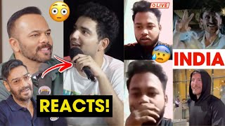 Rohit Shetty amp Ajay Devgn Reacts to Samay Raina India’s Got Latent😳 MrBeast amp Logan Paul India [upl. by Esiocnarf]