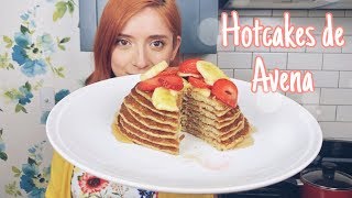 HOTCAKESPANCAKES DE AVENA PERFECTOS  Sin azúcar deliciosos facilísimos y saludables [upl. by Ragnar]