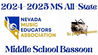 202425 NMEA Nevada Middle School All State Honor Band Bassoon Audition Repertoire [upl. by Llirrem]