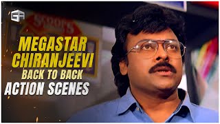 Megastar Chiranjeevi Action Scenes  Back to Back Action Scenes  Master Pasivadi Pranam [upl. by Anyg492]