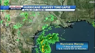 TIMELAPSE Harveys complete path through Texas [upl. by Isleana179]