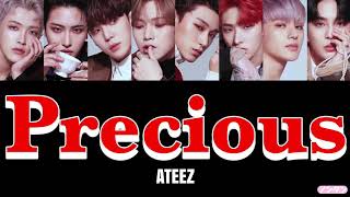 【 カナルビ  日本語字幕  歌詞 】Precious  ATEEZ 에이티즈 [upl. by Ecnahoy]