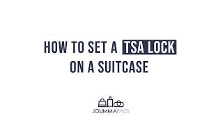 How to set a TSA lock on a suitcase [upl. by Geesey605]