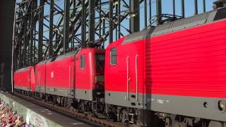 DB 111 143 143 146 Lokzug auf der Hohenzollernbrücke Köln [upl. by Aiak]