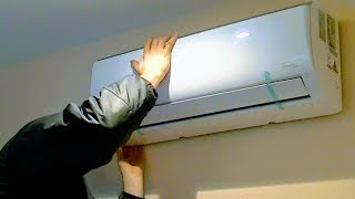 AIR CONDITIONER DETAIL INSTALL SPLIT DUCTLESS AC HEATING INVERTERMINI PUMP SYSTEM SETUPDIY HOW TO [upl. by Enial]