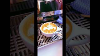 Latte Art beginner C horse  beats remix dnb baristasaimu [upl. by Schoening]