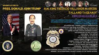 URGENT LETTER TO US PRESIDENT DONALD J TRUMP from HM KING TVM [upl. by Galan]