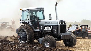 White 2180 Field Boss in the field plowing with White plow at Half Century of Progress Show [upl. by Iruj873]