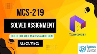 MCS219 IGNOU Solved Assignment July24Jan2025  MCANEW  Dalaltechnologies  WaveArt [upl. by Danny]