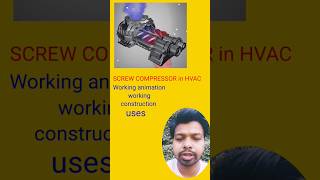 Screw Compressor in HVAC  Working animation  Working  Construction  Uses  HVAC  RAC [upl. by Acsot994]