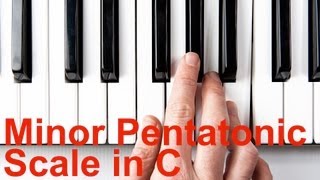 Playing a Minor Pentatonic Scale in C  Keyboard Lessons [upl. by Bonacci711]