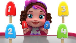 Learn Numbers with Number Ice Cream Popsicles Song  Pinky and Panda Toys TV [upl. by Ardnoed]