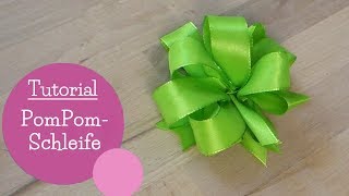 Geschenkschleife binden  Pompom Schleife  Gift Ribbon Bow DIY Anleitung  mommymade [upl. by Esille]