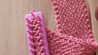 loom knitting loomknitting crochet scarf [upl. by Cas529]