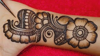 front hand mehndi design simple arabic  very easy and beautiful mehndi design  mehandi [upl. by Iemaj797]