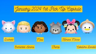 Disney Tsum Tsum  All The Tsums in January 2024 1st Pick Up Capsule [upl. by Kadner]