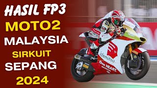 HASIL FP3 MOTO2 MALAYSIA SEPANG 2024 PRACTICE 2 MOTO2 HASIL MOTOGP MALAYSIA [upl. by Virgel]