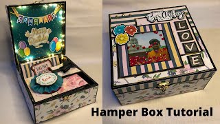 How To Make Hamper Box At Home  Handmade Birthday Gift Ideas  Gift Box Tutorial  Crafteholic [upl. by Rankin]