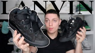 Black Cats LANVIN Curb Sneaker Triple Black Review  ON FOOT [upl. by Na498]