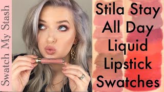 Stila Stay All Day Liquid Lipstick Swatches [upl. by Rayner582]