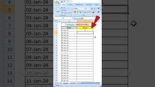 Weeknum Formula in Excel  Find Week Number from Date  excel excelformula shorts [upl. by Karena]