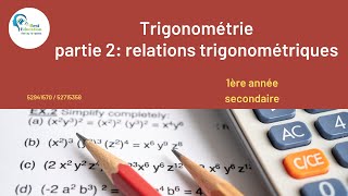 trigonométrie partie 2  relations trigonométriques [upl. by Atalie]