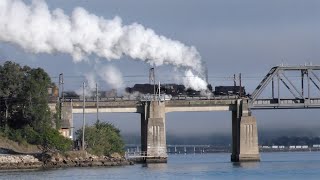 Australian steam locomotive Garratt 6029  Hawkesbury River  June 2019 [upl. by Retswerb]