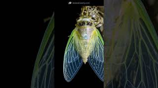 Cicada molts and quotgrowsquot his wings TimeLapse [upl. by Dopp]