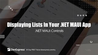 Displaying Lists in Your NET MAUI App with DevExpress controls [upl. by Petta]