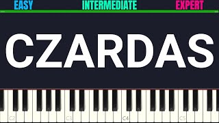 Vittorio Monti  Czardas  3LEVELS Piano Tutorial [upl. by Turrell]