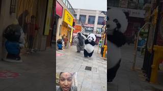 Cute panda and gorilla 😍 😆 trending funny youtubeshorts comedy shorts viralvideo shortvideo [upl. by Artied]