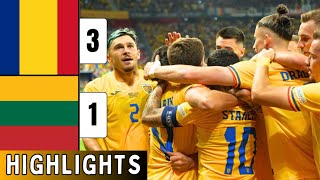 Romania vs Lithuania 31 EXTENDED HIGHLIGHTS  UEFA Nations League [upl. by Boeschen]