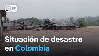 Lluvias e inundaciones antienen en jaque a 27 de 32 departamentos de Colombia [upl. by Aidne]