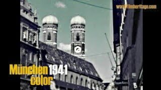 München 1941 color  Munich during WWII  Starnberger See  private footage [upl. by Gardas518]