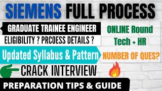 SIEMENS Recruitment Process amp Interview Questions  Graduate Trainee Engineer  Technical Interview [upl. by Atwater546]